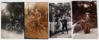 Lot 112 - Bicycle interest - assorted real photographs...