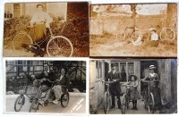 Lot 112 - Bicycle interest - assorted real photographs...