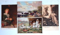 Lot 81 - Paintings and artist cards - to include;...