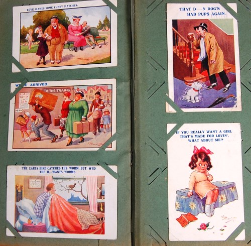 Lot 83 - Reg Carter - album of comic cards, 1910-1930s...