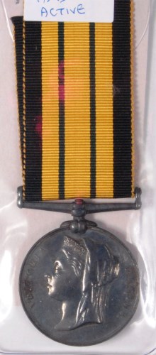 Lot 345 - Ashantee Medal G W Nott, ORD. HMS Active,...