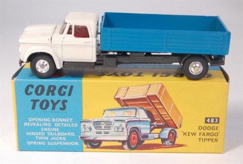 Lot 1606 - Corgi, 483 Dodge Kew Fargo tipper with white...