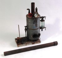Lot 125 - Large steam boiler on steel base 26 inches to...