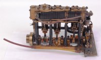 Lot 127 - Scratch built mainly from brass, small marine...