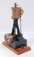 Lot 130 - Large vertical A frame steam engine with large...
