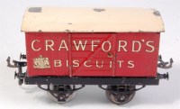 Lot 278 - A Hornby 1924-5 Crawfords Biscuits van, chips...