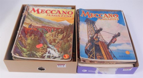 Lot 3105 - Meccano, Meccano Magazines, 42 pre-war...