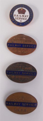 Lot 21 - Three LNER Railway Service badges and a...