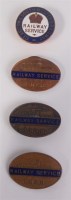 Lot 21 - Three LNER Railway Service badges and a...