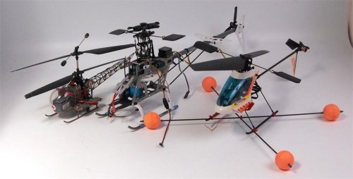 Lot 38 - 3 small helicopters for radio control, no...