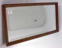 Lot 3 - Railway carriage mirror in original frame with...