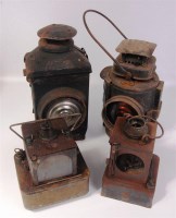 Lot 85 - 4 signal lamps by Adlake and others for...