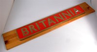 Lot 37 - Replica brass locomotive nameplate 'Britannia'...