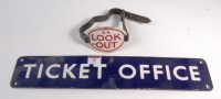 Lot 58 - BR look out armband plus BR 'Ticket Office'...