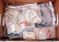 Lot 83 - Box railway paper ephemera to include parcels...