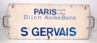 Lot 84 - 2 iron French train destination boards 'Paris...