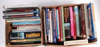 Lot 48 - 2 boxes books, 26 hardcovers plus several soft,...