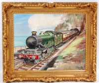 Lot 1 - Oil on board by I Cleland 1986 of Castle Class...