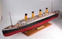 Lot 25 - Wood with some metal fittings model of RMS...