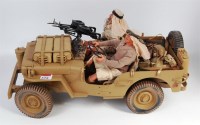 Lot 3156 - Hasbro, GI Joes SAS Desert Jeep with 2 SAS...