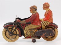 Lot 3174 - Tipco, Germany, c1928 clockwork motorcycle and...