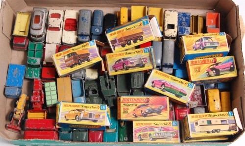 Lot 2309 - Matchbox, 52x played with 1-75 regular wheel...