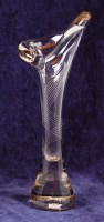 Lot 4 - A 1960s Finnish Humppila clear glass vase, of...