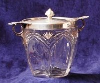 Lot 26 - An Art Nouveau silver and clear cut glass...