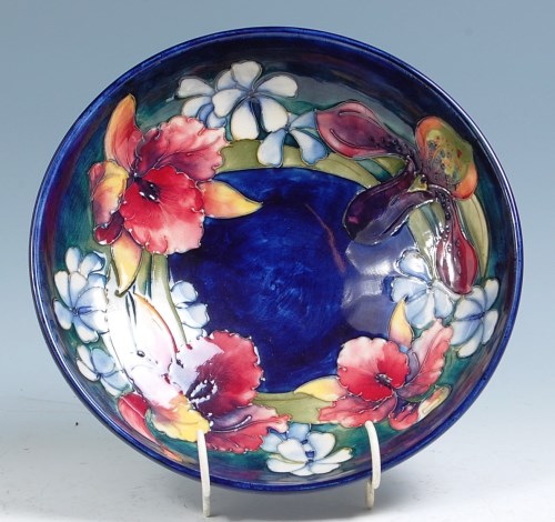 Lot 38 - A Moorcroft table bowl in the Orchid Pattern,...
