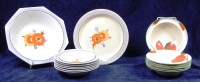 Lot 48 - A collection of Clarice Cliff Honeydew Pattern...