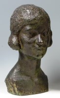 Lot 64 - A possibly Russian Impressionist bronze female...