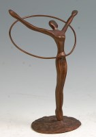 Lot 44 - A Degas style bronze figurine of a hula-girl,...