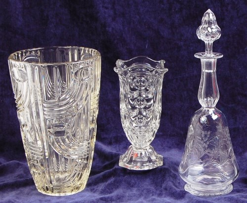 Lot 62 - A Joseph Inwald clear glass vase, of typical...