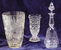 Lot 62 - A Joseph Inwald clear glass vase, of typical...