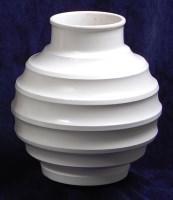 Lot 125 - A Keith Murray matt-white glazed pottery...