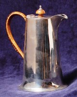 Lot 184 - An early 20th century silver mocha-pot, having...