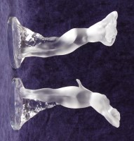 Lot 193 - A pair of modern Lalique frosted and clear...