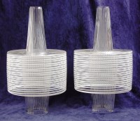 Lot 149 - A pair of 1960s clear glass hanging ceiling...