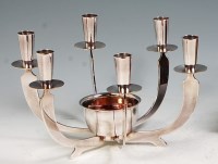 Lot 161 - A 1970s Danish silver plated candle...
