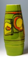 Lot 175 - A 1950s Poole Pottery green glazed vase, of...