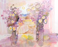 Lot 261 - John O'Connor - Leo and Flowers, watercolour,...