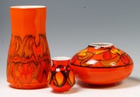 Lot 189 - A collection of 1950s Poole Pottery orange...