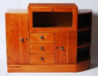 Lot 367 - An Art Deco light oak and burr oak sideboard,...