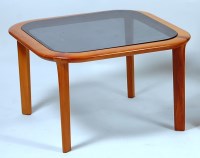 Lot 372 - A 1960s cherrywood square section coffee table,...