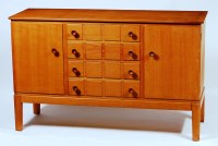 Lot 378 - A 1950s Gordon Russell light oak sideboard,...