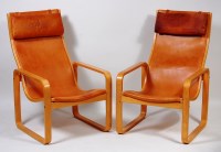 Lot 380 - A pair of mid 20th century Swedish laminated...