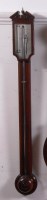 Lot 923 - A George III mahogany and chequer strung stick...