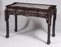 Lot 796 - A 19th century Chinese 'rosewood' and mother...