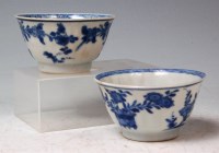 Lot 799 - A pair of Chinese porcelain wine cups,...