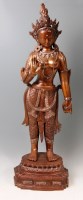 Lot 804 - A Tibetan bronze deity of Tara, in standing...